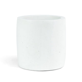 Cement Cylinder Planter - White