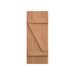 Board and Batten Z Bar Cedar Shutter - 1 Pair
