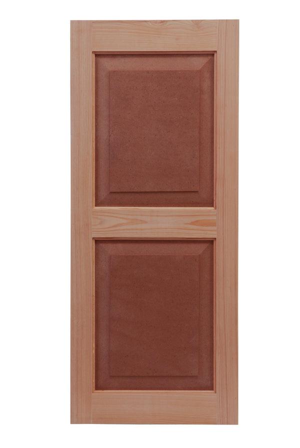 Raised Panel Cedar Shutter w/ Extira Composite Panels (Clear) - 1 Pair