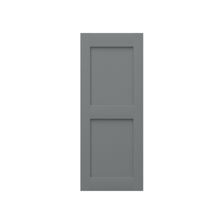 Raised Two Panel Composite Wood Exterior Shutter - 2 Equal Sections - 1 Pair