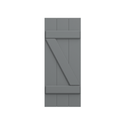Board and Batten Z Bar Mahogany Shutter - 1 Pair