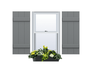 Quick Ship | Composite | Primed | Board and Batten Wood Exterior Shutter - 1 Pair