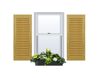 Louvered Pine Shutter - No Mid Rail - 1 Pair