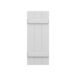 Joined (2) Board & Batten Composite Wood Exterior Shutter - 1 Pair