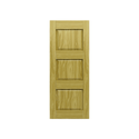 Raised Panel Pine Shutter | w/ Extira Composite Panels - 3 Equal Sections - 1 Pair