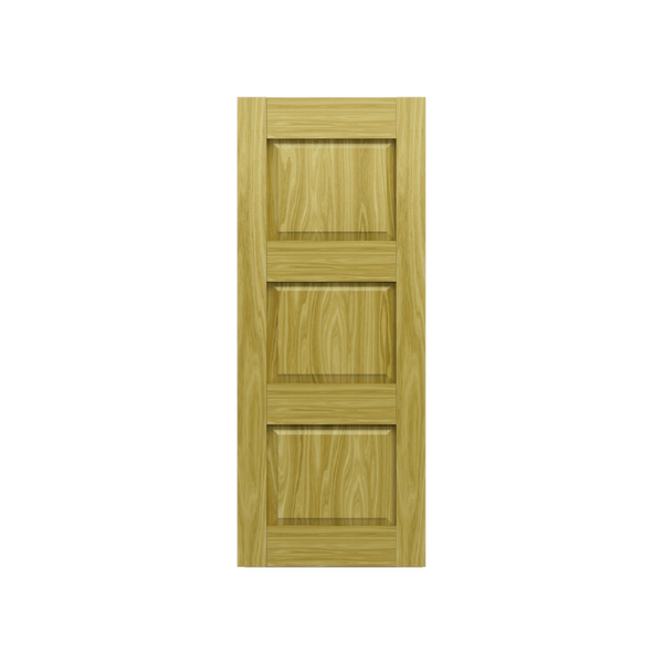 Raised Panel Pine Shutter | w/ Extira Composite Panels - 3 Equal Sections - 1 Pair