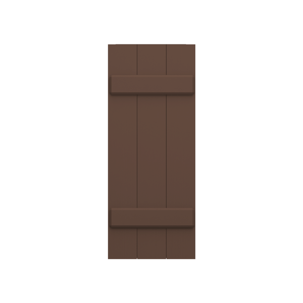 Board and Batten Mahogany Shutter - 1 Pair