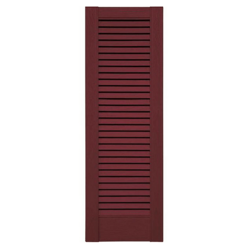 Straight Top All Louver Vinyl Shutter (1 Pair)