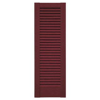 Straight Top All Louver Vinyl Shutter (1 Pair)