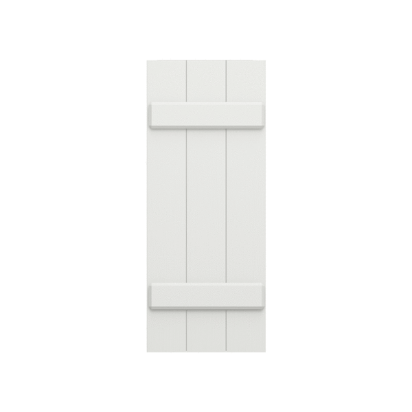 Quick Ship | Composite | Primed | Board and Batten Wood Exterior Shutter - 1 Pair