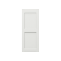 Quick Ship | Composite | Primed | Flat Panel Shaker Style Wood Exterior Shutter - 2 Equal Sections - 1 Pair