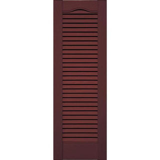 Cathedral Top All Louver Vinyl Shutter (1 Pair)