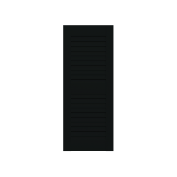 Louvered Mahogany Shutter - 2 Equal Sections - 1 Pair