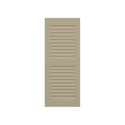 Louvered Mahogany Shutter - 2 Equal Sections - 1 Pair
