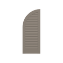 Louvered Arch Top Mahogany Shutter - No Mid Rail - 1 Pair