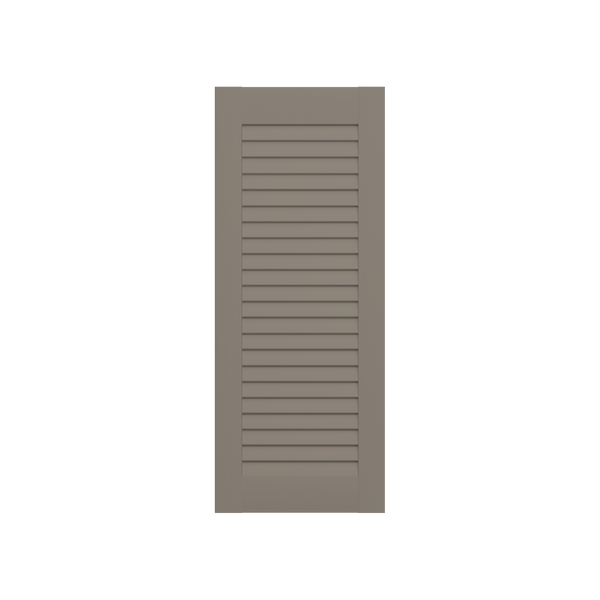 Louvered Mahogany Shutter - No Mid Rail - 1 Pair