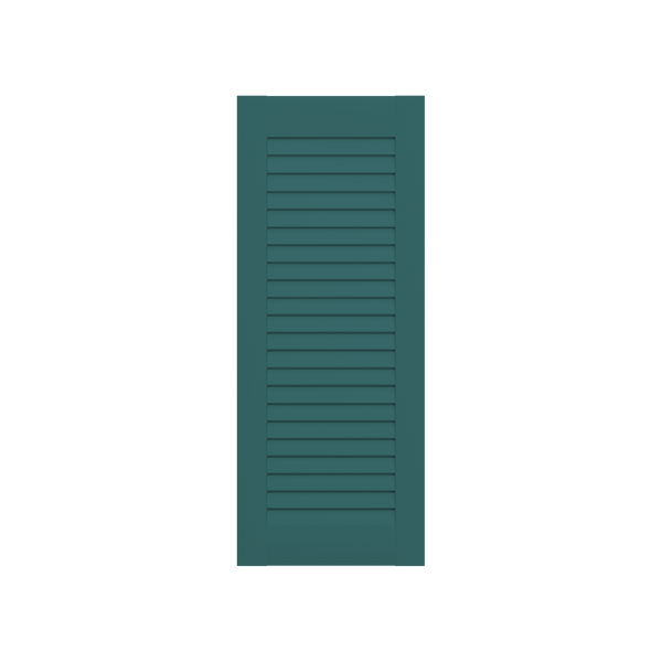 Louvered Mahogany Shutter - No Mid Rail - 1 Pair