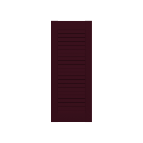 Louvered Mahogany Shutter - No Mid Rail - 1 Pair